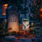 Poceacles Solar Lights Outdoor Waterproof Cemetery Candles Solar Powered Grave Outdoor Decorative Walkway Lights for Lawn Garden Pathway Decor, Eagle American Flag Patriotic Print, Pack of 4 - Image 2