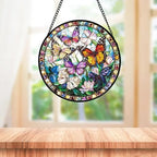 Colorful Butterfly Stained Glass Window Hanging Suncatcher Gifts 9.8" - Image 6