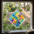 National Artcraft 4-3/4" Hexagon Shaped Clear Glass Suncatchers - (Pkg/6) - Image 3