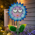 Solar Sunflower Outdoor Lights Metal Flower with Moving Eyes by TSTGEE