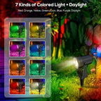 Banord RGBW Color Changing Outdoor Landscape Lighting, 10 Pack Low Voltage LED Outdoor Spotlight with Remote, IP65 Waterproof for Yard, Garden, Lawn - Image 5