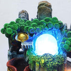 LUNIZ Waterfall Fountain Tabletop Fountain Desktop Rockery Resin Flow Crafts Living Room Creative Decorative Ornaments for Home Office - Image 4