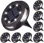 8 Pack Solar Ground Lights Uplight Sidelight 4000K Driveway Lights by MULANDI