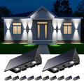 12 Pack Cool White Solar Up and Down Fence Wall LED Lights Outdoor by Roopure