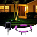 FORUP Solar Tree Lights Multicolor Changing, 360° Ring Uplight, Ground Stake, 3 Dimming, Auto On/Off, IP44 Waterproof, Solar Landscape Light, Adjustable Inner Diameter for Garden Palm Party Decor by FORUP+LLC