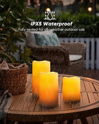 Homemory Solar Candles Outdoor Waterproof, Dusk to Dawn Sensor, 3"x4"5" 6" - Image 5