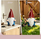 Garden Gnome Key Hider for Spare Key, Yard Decor, 7.8×4.7in (Red/Blue) - Image 4