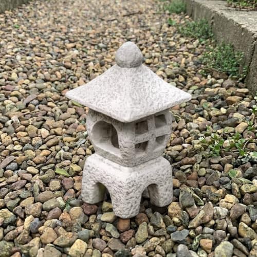 OLOMA Stone Oki Gata Japanese Lantern Garden Statue Asian Concrete Pagoda Handcrafted Ornament Asian Landscape Decor Zen Patio Lawn Yard Shrine Accent - Image 4