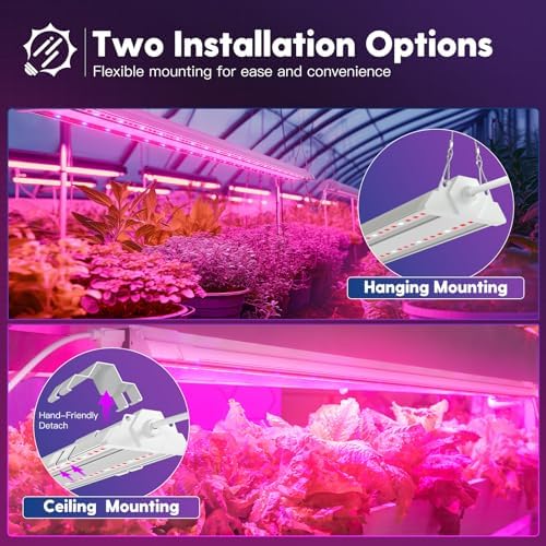 FREELICHT 1Pack 4FT Grow Light for Indoor Plants, 60W=350W, Red Blue - Image 6