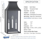 21" Large Classic Outdoor Wall Light Fixture,Exterior Sconce Lantern - Image 3