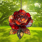 Red Rose Acrylic Suncatcher - Image 3