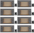 SUNVIE 5W Low Voltage Step Lights 6 Inch Outdoor Brown Cast-Aluminum 8-Pack by SUNVIE