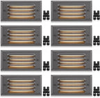 SUNVIE 5W Low Voltage Step Lights 6 Inch Outdoor Brown Cast-Aluminum 8-Pack by SUNVIE