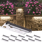 LED Hardscape Light 7 Inch 1.5W Deck Step Paver Wall Garden Pathway Lamp, Warm White 2700K, 12V Low Voltage AC/DC, Outdoor IP65 Waterproof 10 Pack by JOMITOP