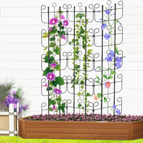 Trellis for Climbing Plants Outdoor, Expandable Heavy-Duty Metal Trellis for Raised Bed Plants, Flowers Vine Ivy, Sturdy Houseplant Pothos Plant Climber Support - Image 7