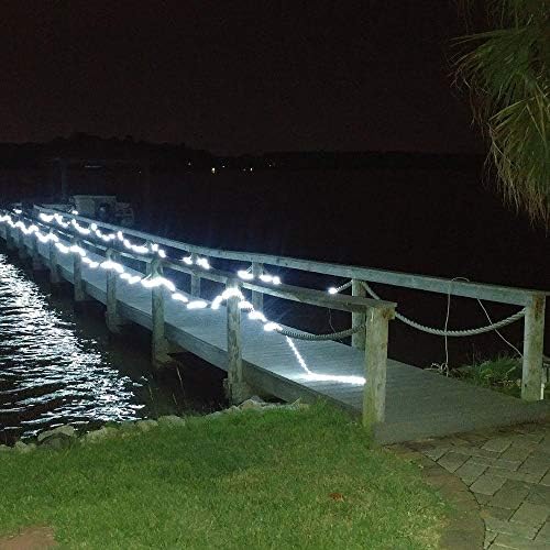 DINGFU 50ft 360 LED Waterproof Rope Lights, 110V Connectable Indoor Outdoor White Led Rope Lights for Outside, Deck, Patio, Pool, Camping, Bedroom Decor, Landscape Lighting and More (White) - Image 6