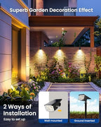 SOLPEX Solar Spot Lights Outdoor Waterproof 10 Pack Warm White - Image 6