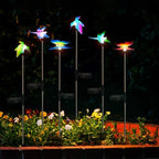 6 Pack Solar Garden Stake Lights Outdoor, Yard Figurine Stake Light, Flower Hummingbird Dragonfly Butterfly for Patio Yard Pathway Decoration (Garden) - Image 5