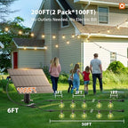 addlon 200FT(2 Pack*100FT) Solar String Lights Outdoor Waterproof Remote - Image 5