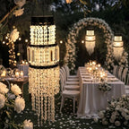 Solar Chandelier Outdoor, Solar Crystal Hanging Garden Lights Waterproof - Image 4