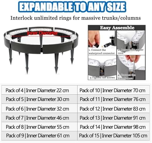 DC 24V Outside Palm Tree Light IP65 Waterproof Uplighting - Image 4