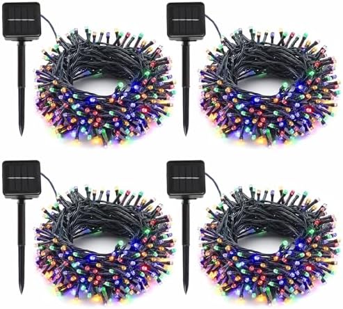 SyouHome Solar String Lights Outdoor, 4 Pack 400 LED Solar Christmas Lights by SyouHome