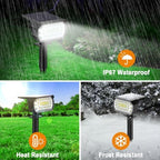 LANSOW Solar Spot Lights Outdoor IP67 Waterproof, 12 Pack/76 LED, Cool White - Image 6