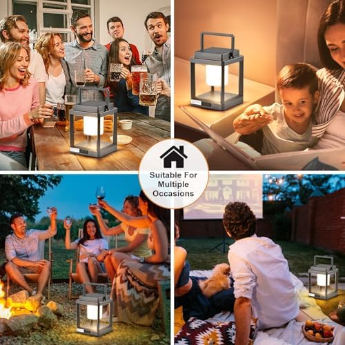 Solar Outdoor Table Lamp: Outdoor Lanterns for Patio Waterproof,Portable Rechargeable Solar Lamp - Image 7