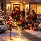 Solar Santa Watering Can Garden Light Christmas Lawn Yard Decor - Image 2