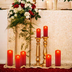 24-Pack Red Flameless LED Candles with Remote - Realistic Flickering Battery - Operated Pillar Candles forValentine's Day, Home Decor, Weddings, Parties. - Image 3
