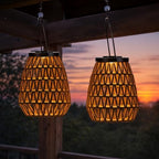 Scentsationals Fusion 2-Pack Cordless Outdoor Woven Solar Lanterns by Scentsationals