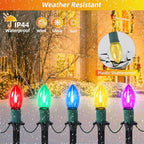 USOKYO 45Ft C9 Led Christmas Pathway Lights Outdoor, 30 Multicolor Bulbs Waterproof Connectable Christmas Walkway Lights with Stakes for Yard Lawn Sidewalk Driveway Decorations - Image 6