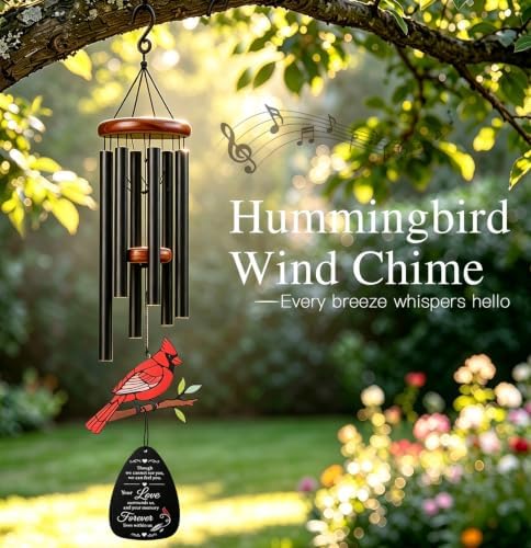 36'' Cardinal Memorial Wind Chimes, Sympathy Gift for Loss of Loved One - Image 4