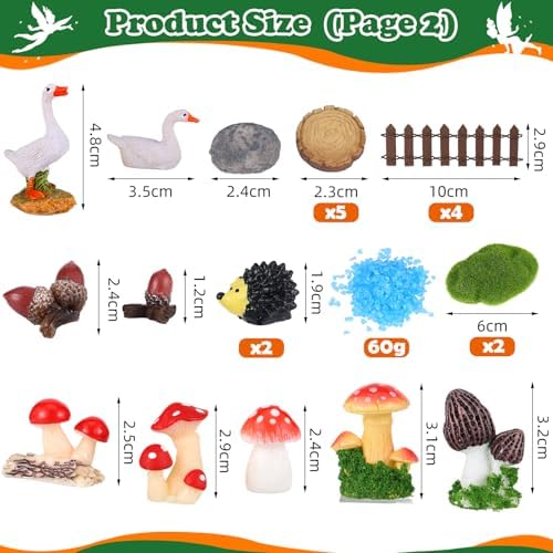 109 Pcs Fairy Garden Accessories Miniature Fairy Figurines Kit - Image 4