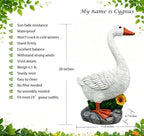 Joyful Porch Goose Statue Cygnus, Classic, Detailed, Big Resin Garden Lawn Yard Décor, Sculpture, 20 inches High Figurine, Duck, Indoor and Outdoor, by GGTown TM - Image 2