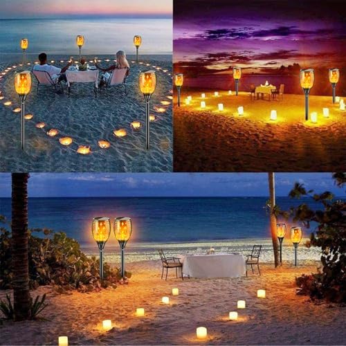 YoungPower Solar Torch Lights with Flicking Flame, Outdoor 43" Large Landscape Path Light Waterproof Flame for Garden Yard Patio, 4 Pack - Image 4