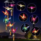 SEIWEI Solar Wind Chimes for Outside, LED Color Changing Wind Chime Solar Powered Wind Mobile Colorful Light for Indoor Outdoor, Garden, Patio Decor, Mom Gift (Butterfly Shape) 1PCS by Unknown
