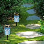 Poceacles Cross Outdoor Solar Lights - Waterproof Grave Stake Lights - Solar Powered Lanterns - Blue Dove of Peace Cross, Pack of 6 - Image 4