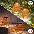Scentsationals Fusion 2-Pack Cordless Outdoor Woven Solar Lanterns - Image 6