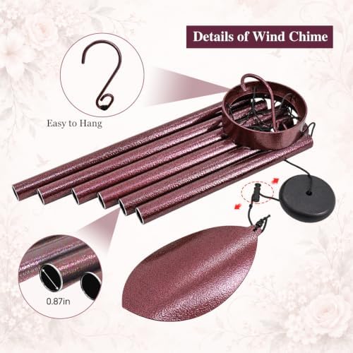ASTARIN 36 Inch Deep Tone Wind Chimes for Outside, Antique Bronze Outdoor - Image 4