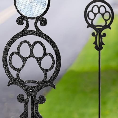 Touch of Class Pathways Driveway Marker Stake, Paw Print, Black, Set of 2 - Image 4