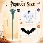 Retisee 12 Pcs Flying Ghost Bat Decorations Solar Outdoor Halloween Stakes - Image 2