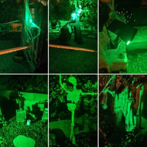 Halloween Solar Spot Lights Outdoor, Green Solar Spotlights with IP65 Waterproof 20 LEDs Landscape Lighting for Garden Path Yard Christmas St. Patrick's Day Decor 8 Pack - Image 2