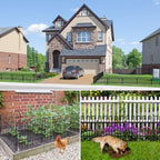 10 Panels No Dig Animal Barrier Fence, 13in(H) x 14ft(L) Garden Edging Border Fencing, Rustproof Metal Stakes Decorative Garden Fence, Dog Digging Defense Fencing Barrier for Outdoor, Yard, Patio - Image 7