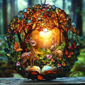 Books of Jungle Deer Acrylic Suncatcher by AVAGAN