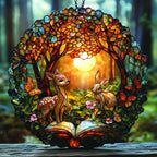 Books of Jungle Deer Acrylic Suncatcher by AVAGAN