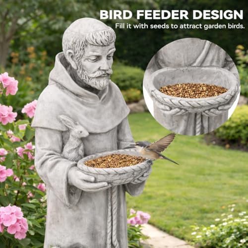 36.2" St Francis Garden Statue,Outdoor Catholic Sculpture - Image 6