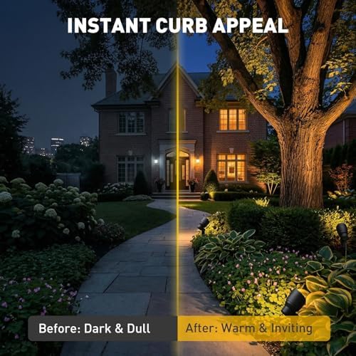 GOLDEN STAR Landscape Spotlights 12V AC 20W Lights G4 Halogen, 8 Pack - Image 5