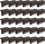 Solar Outdoor Fence Step Lights, 30pcs Brown IP44 LED Outdoor Stair Lights, 1000mAh, Suitable for Courtyards, Decks, Steps, Walkways, and Lawn Paths by GTQPS