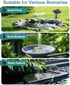 Rock Solar Fountain for Bird Bath, Dry-Run Protect,10 Nozzles(White) - Image 4